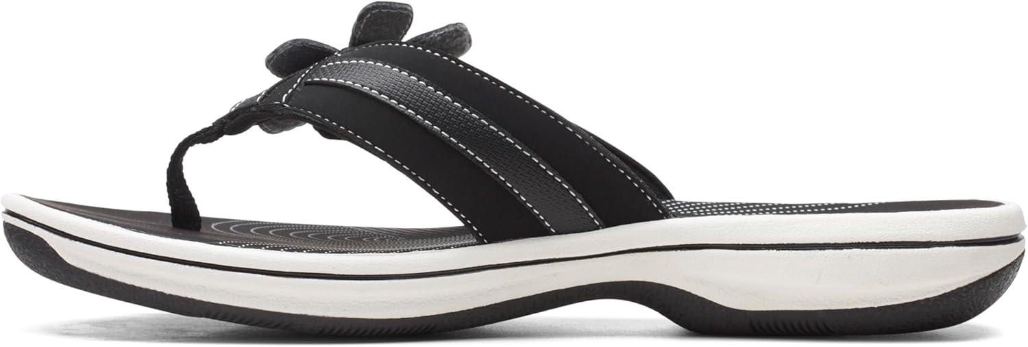 imageClarks Womens Brinkley Flora Cloudsteppers FlipFlopsBlack