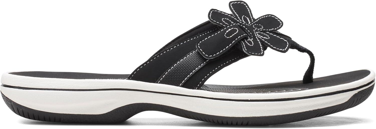 imageClarks Womens Brinkley Flora Cloudsteppers FlipFlopsBlack
