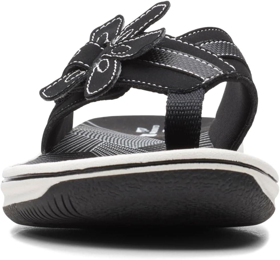 imageClarks Womens Brinkley Flora Cloudsteppers FlipFlopsBlack