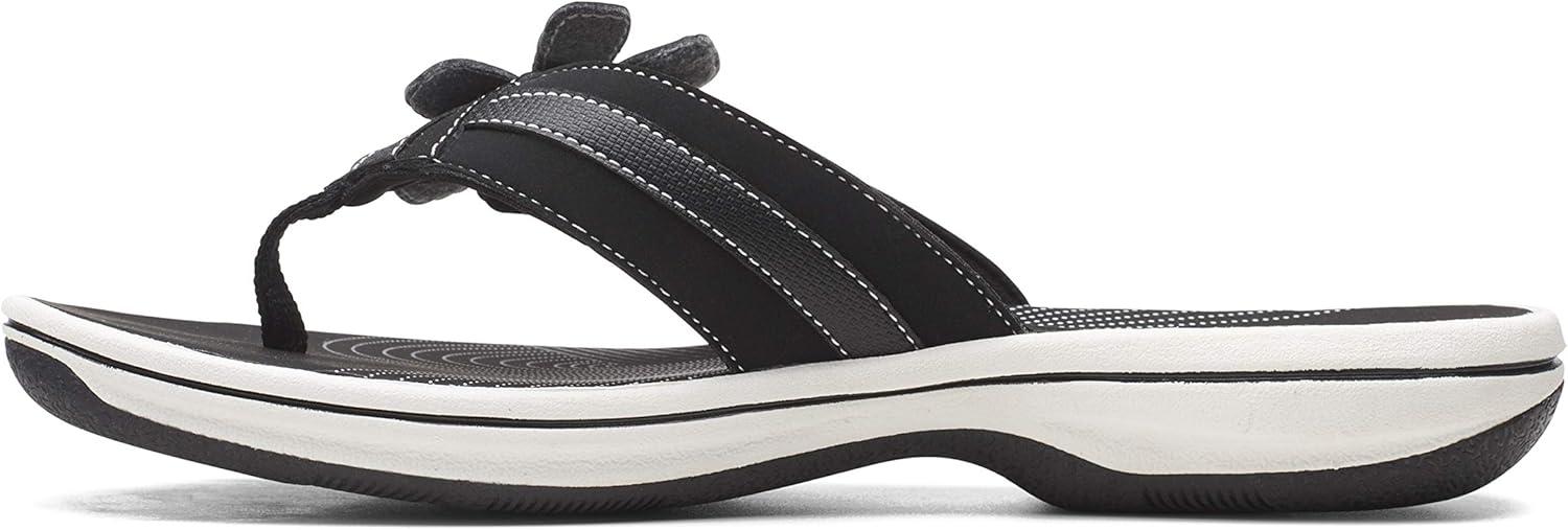 imageClarks Womens Brinkley Flora Cloudsteppers FlipFlopsBlack