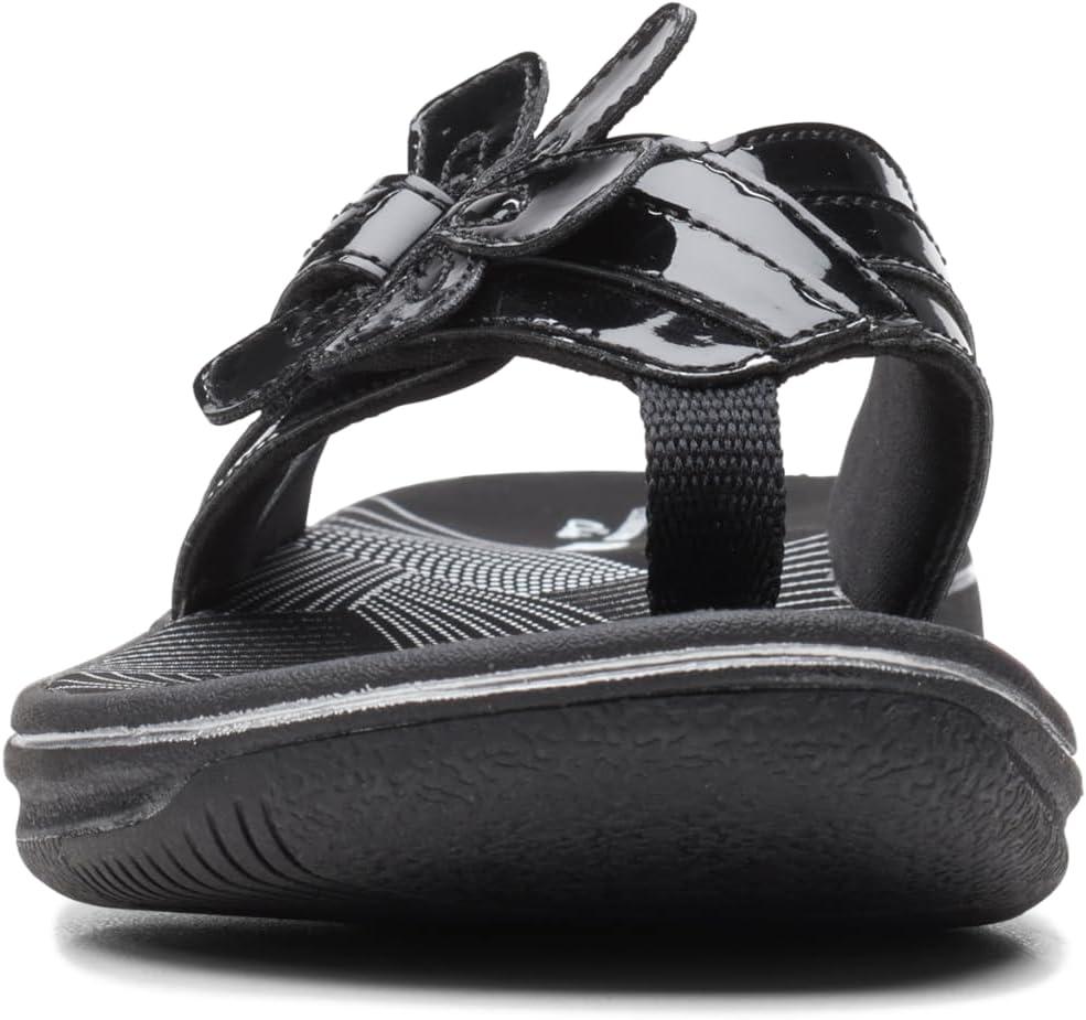 imageClarks Womens Brinkley Flora Cloudsteppers FlipFlopsBlack Patent
