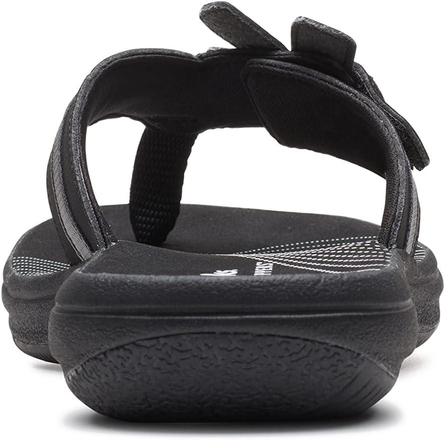 imageClarks Womens Brinkley Flora Cloudsteppers FlipFlopsBlack Synthetic