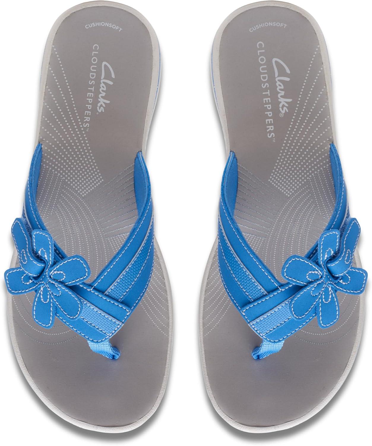 imageClarks Womens Brinkley Flora Cloudsteppers FlipFlopsBlue