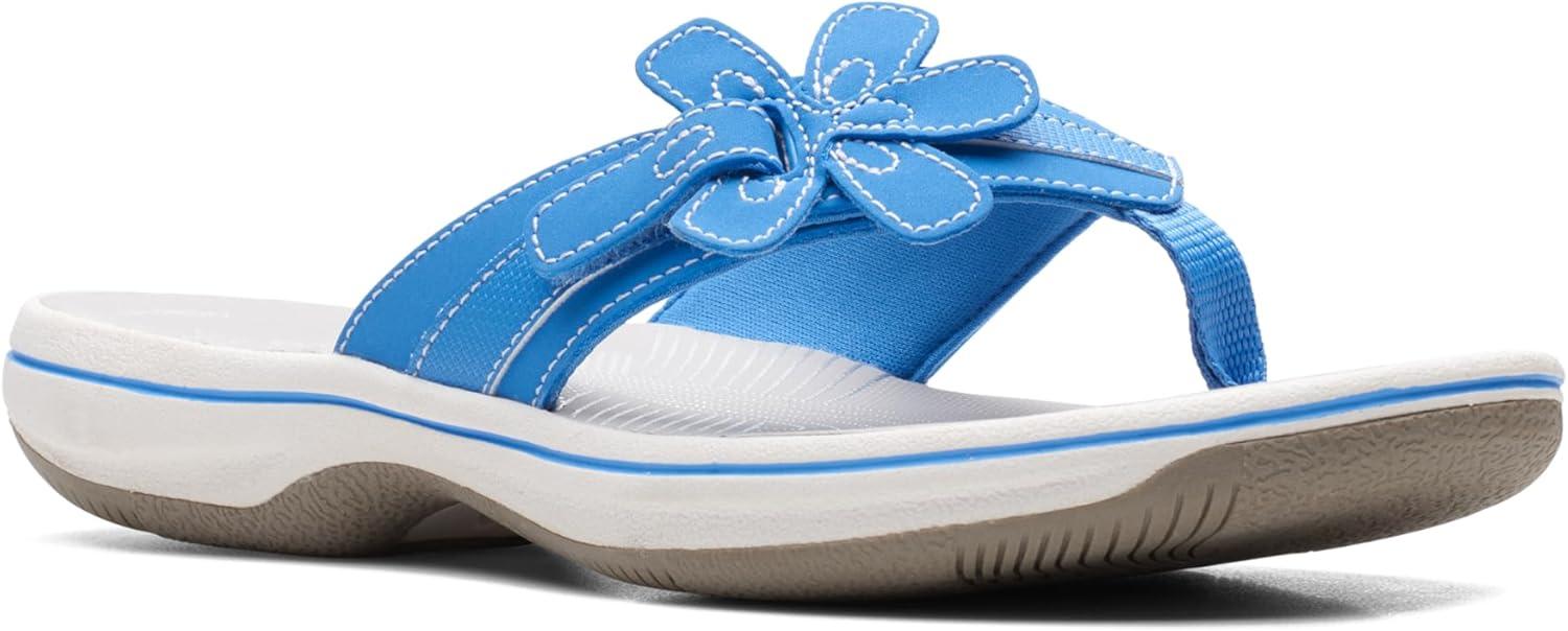 imageClarks Womens Brinkley Flora Cloudsteppers FlipFlopsBlue