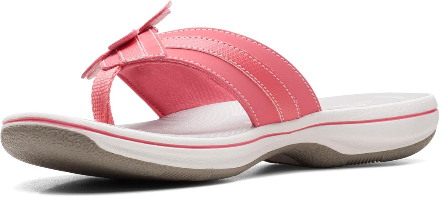 imageClarks Womens Brinkley Flora Cloudsteppers FlipFlopsBright Coral Synthetic