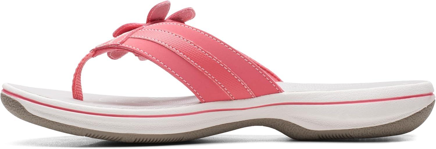 imageClarks Womens Brinkley Flora Cloudsteppers FlipFlopsBright Coral Synthetic