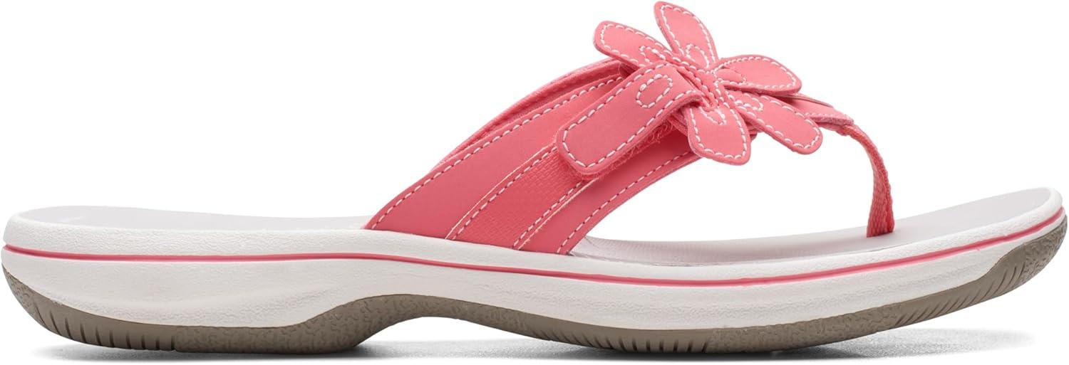 imageClarks Womens Brinkley Flora Cloudsteppers FlipFlopsBright Coral Synthetic