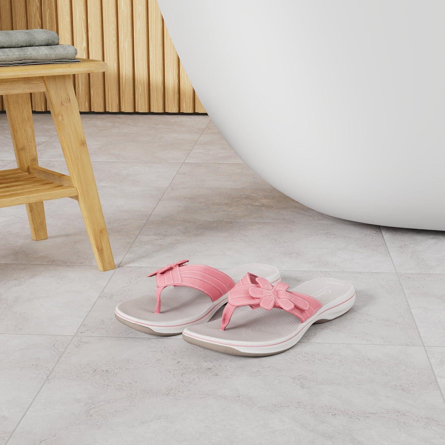 imageClarks Womens Brinkley Flora Cloudsteppers FlipFlopsBright Coral Synthetic