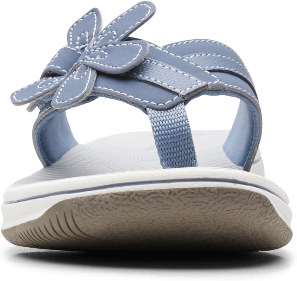 imageClarks Womens Brinkley Flora Cloudsteppers FlipFlopsDenim Blue Synthetic