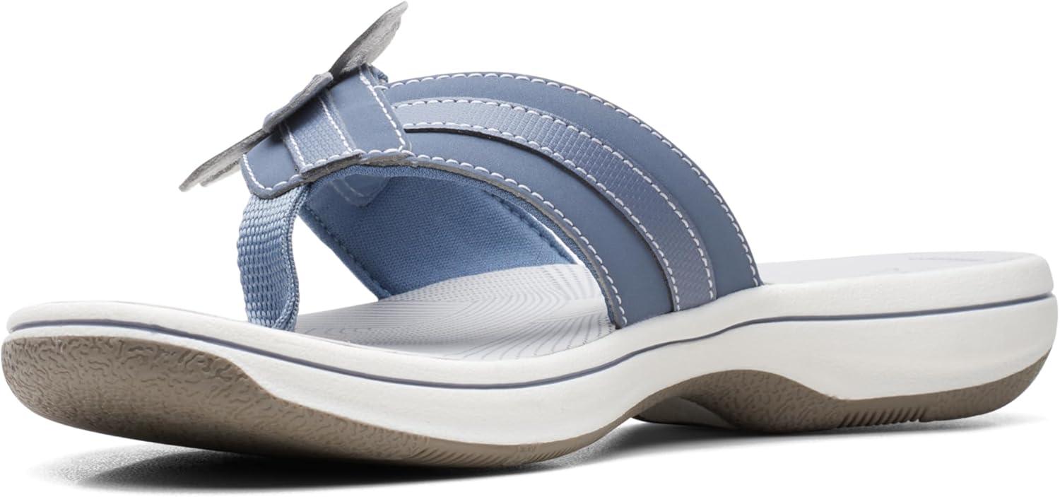 imageClarks Womens Brinkley Flora Cloudsteppers FlipFlopsDenim Blue Synthetic