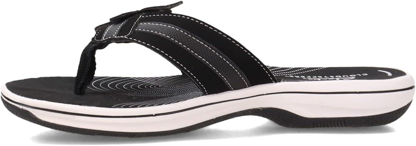 imageClarks Womens Brinkley Flora Cloudsteppers FlipFlopsHang Black