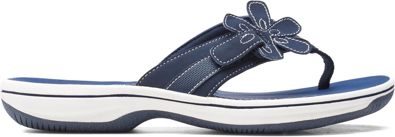 imageClarks Womens Brinkley Flora Cloudsteppers FlipFlopsNavy