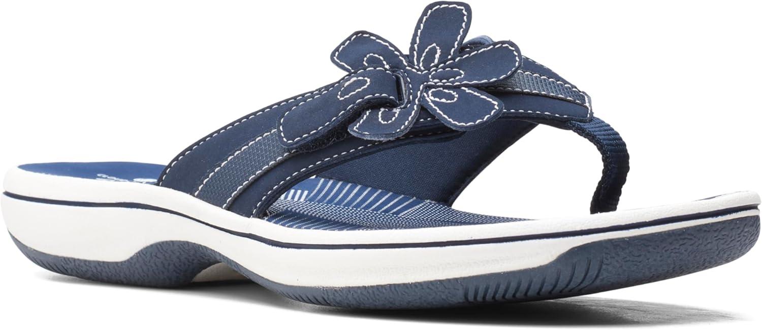 imageClarks Womens Brinkley Flora Cloudsteppers FlipFlopsNavy