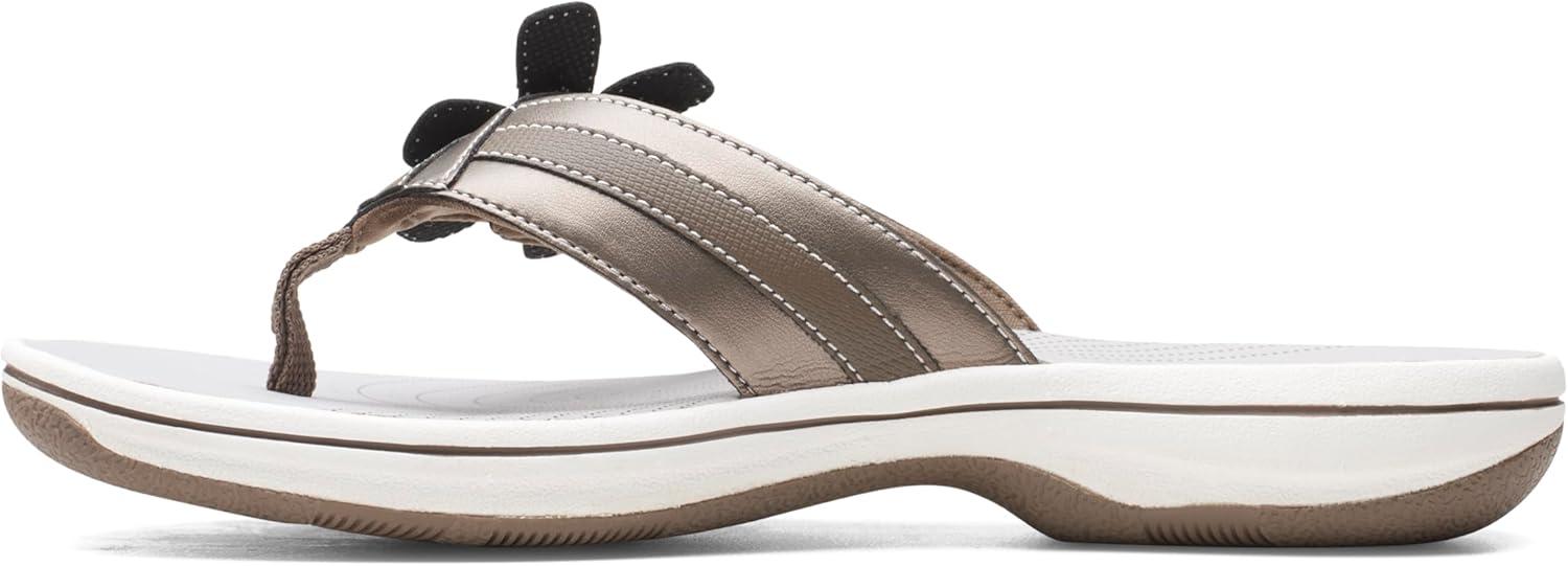 imageClarks Womens Brinkley Flora Cloudsteppers FlipFlopsPewter