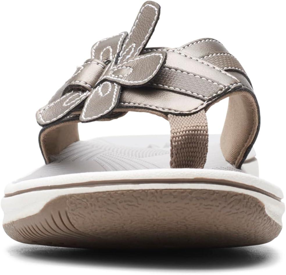 imageClarks Womens Brinkley Flora Cloudsteppers FlipFlopsPewter