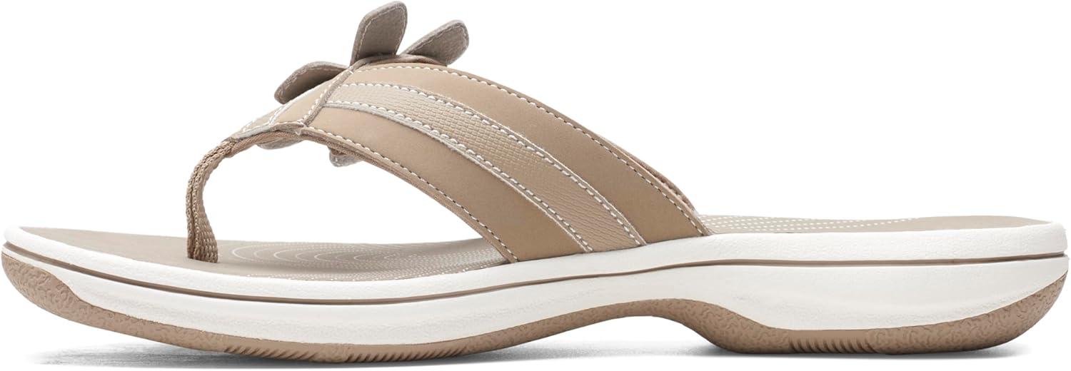 imageClarks Womens Brinkley Flora Cloudsteppers FlipFlopsTaupe Synthetic