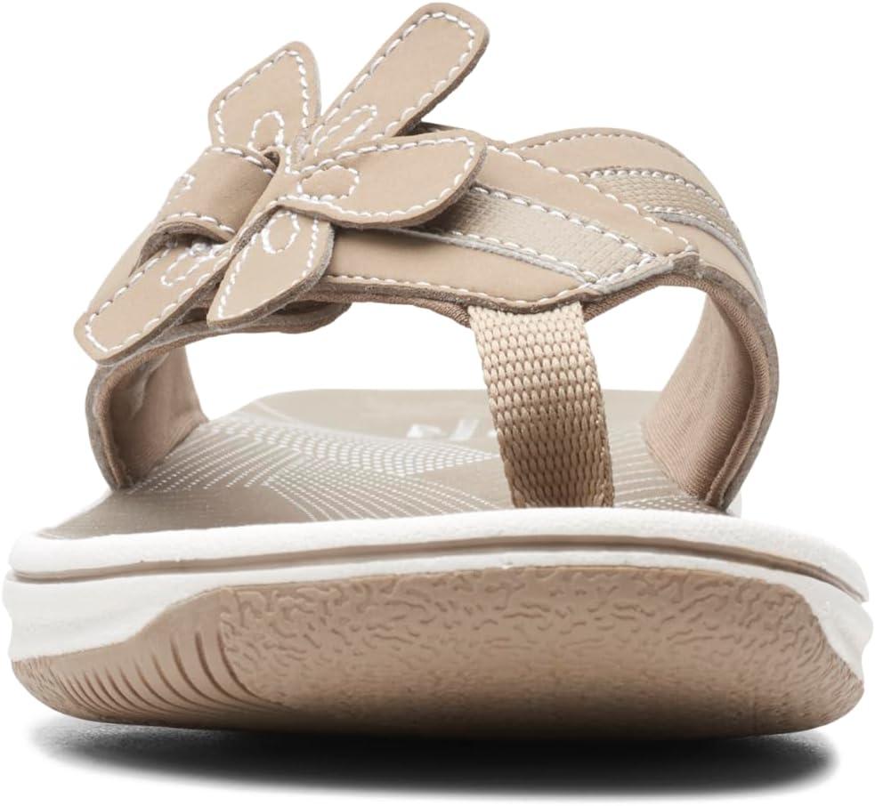 imageClarks Womens Brinkley Flora Cloudsteppers FlipFlopsTaupe Synthetic