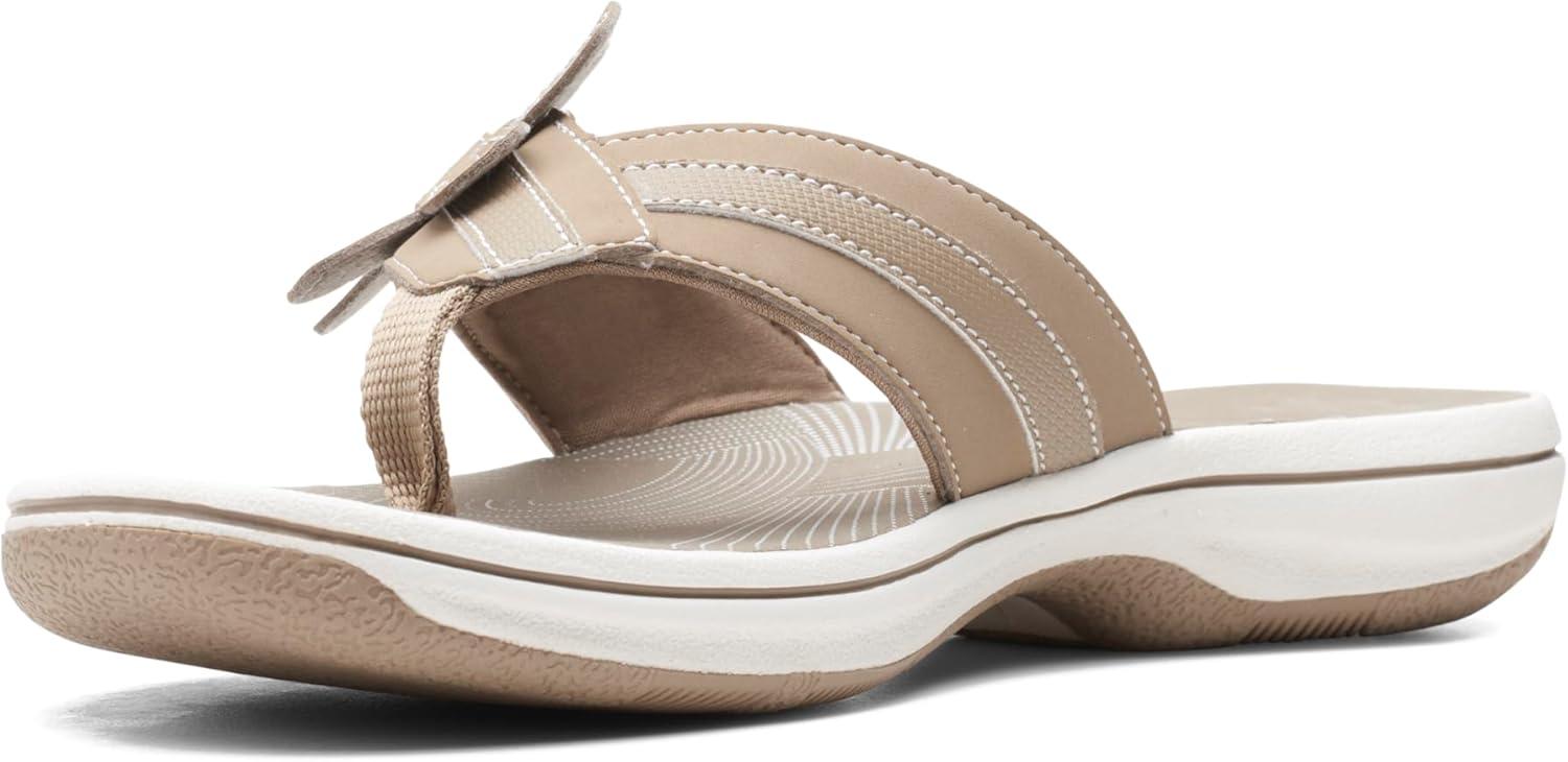 imageClarks Womens Brinkley Flora Cloudsteppers FlipFlopsTaupe Synthetic