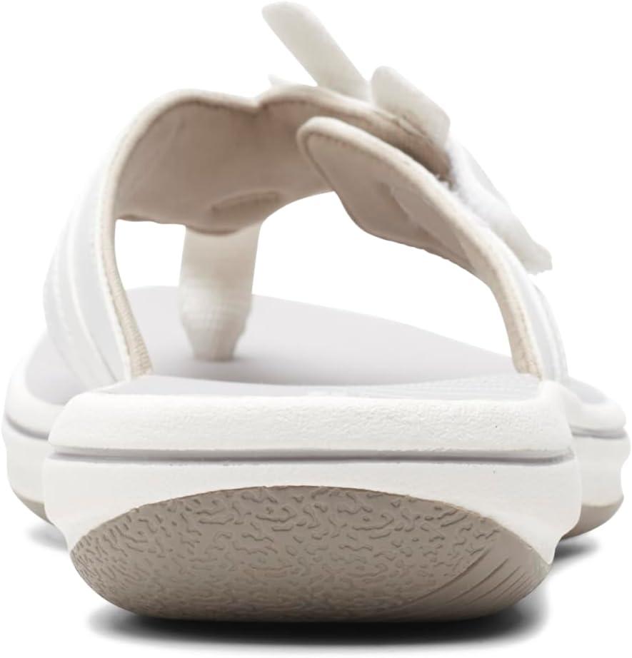 imageClarks Womens Brinkley Flora Cloudsteppers FlipFlopsWhite