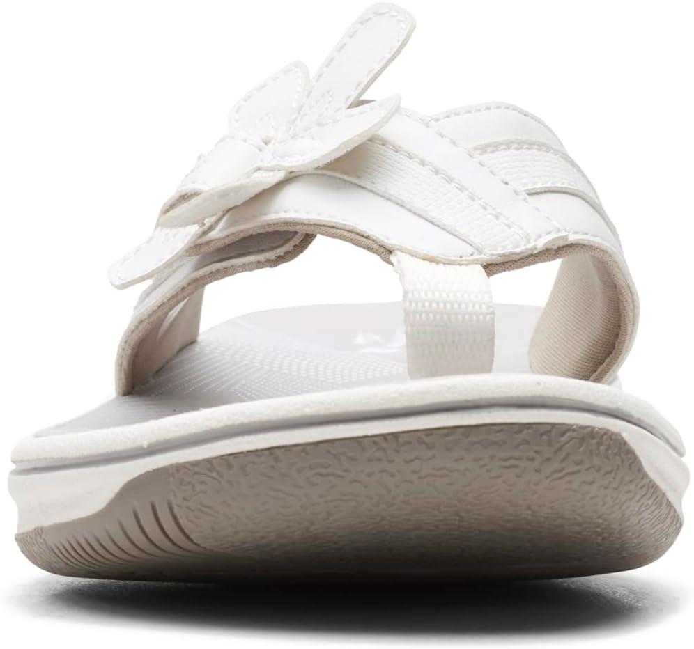 imageClarks Womens Brinkley Flora Cloudsteppers FlipFlopsWhite
