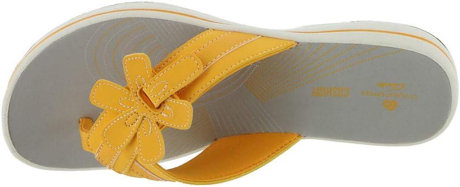 imageClarks Womens Brinkley Flora Cloudsteppers FlipFlopsYellow