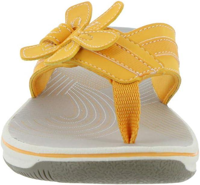 imageClarks Womens Brinkley Flora Cloudsteppers FlipFlopsYellow