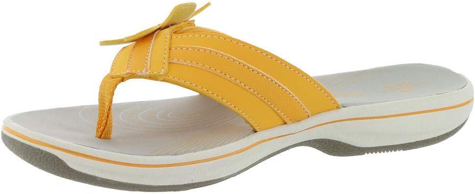 imageClarks Womens Brinkley Flora Cloudsteppers FlipFlopsYellow