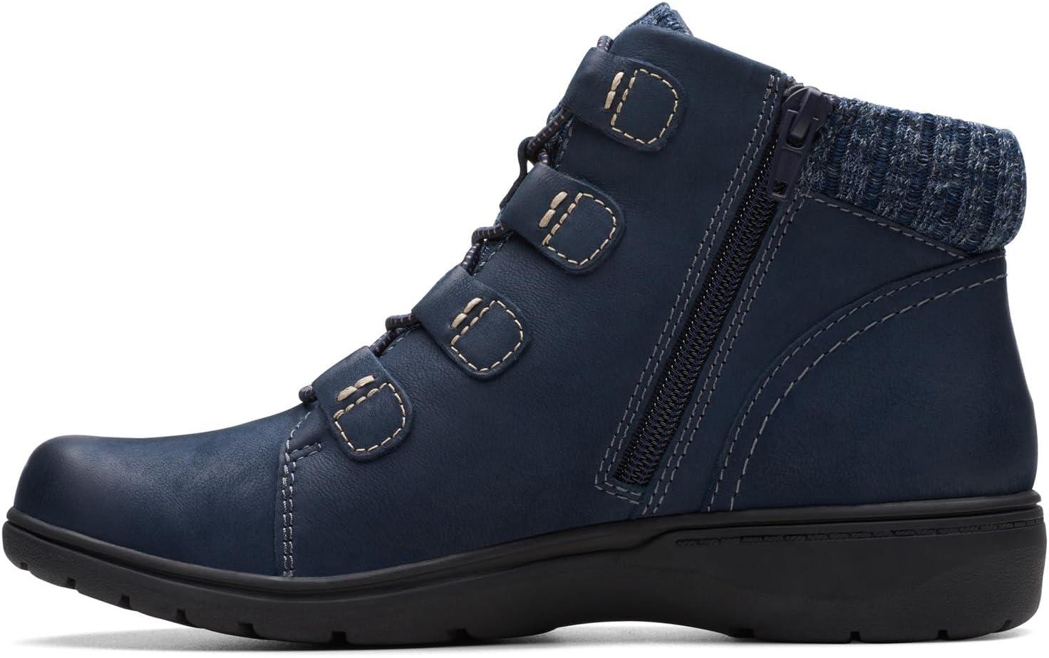 imageClarks Womens Carleigh Jade Ankle BootsNavy Nubuck