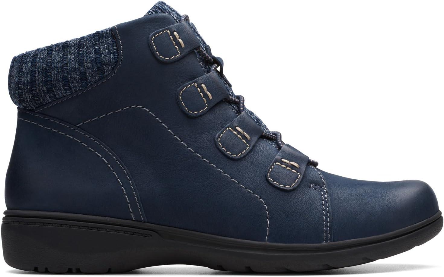 imageClarks Womens Carleigh Jade Ankle BootsNavy Nubuck