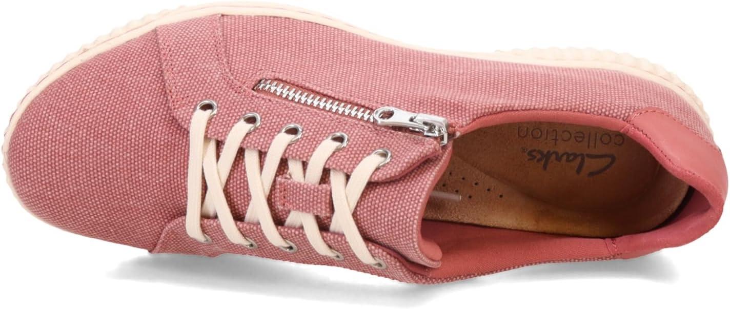 imageClarks Womens Caroline Echo Canvas Side Zip Fashion SneakerDusty Rose