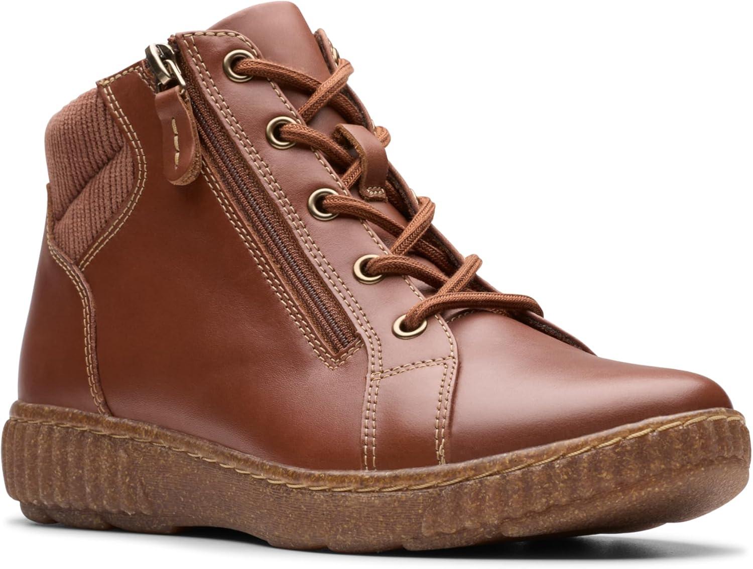 imageClarks Womens Caroline Park Ankle BootTan Combi