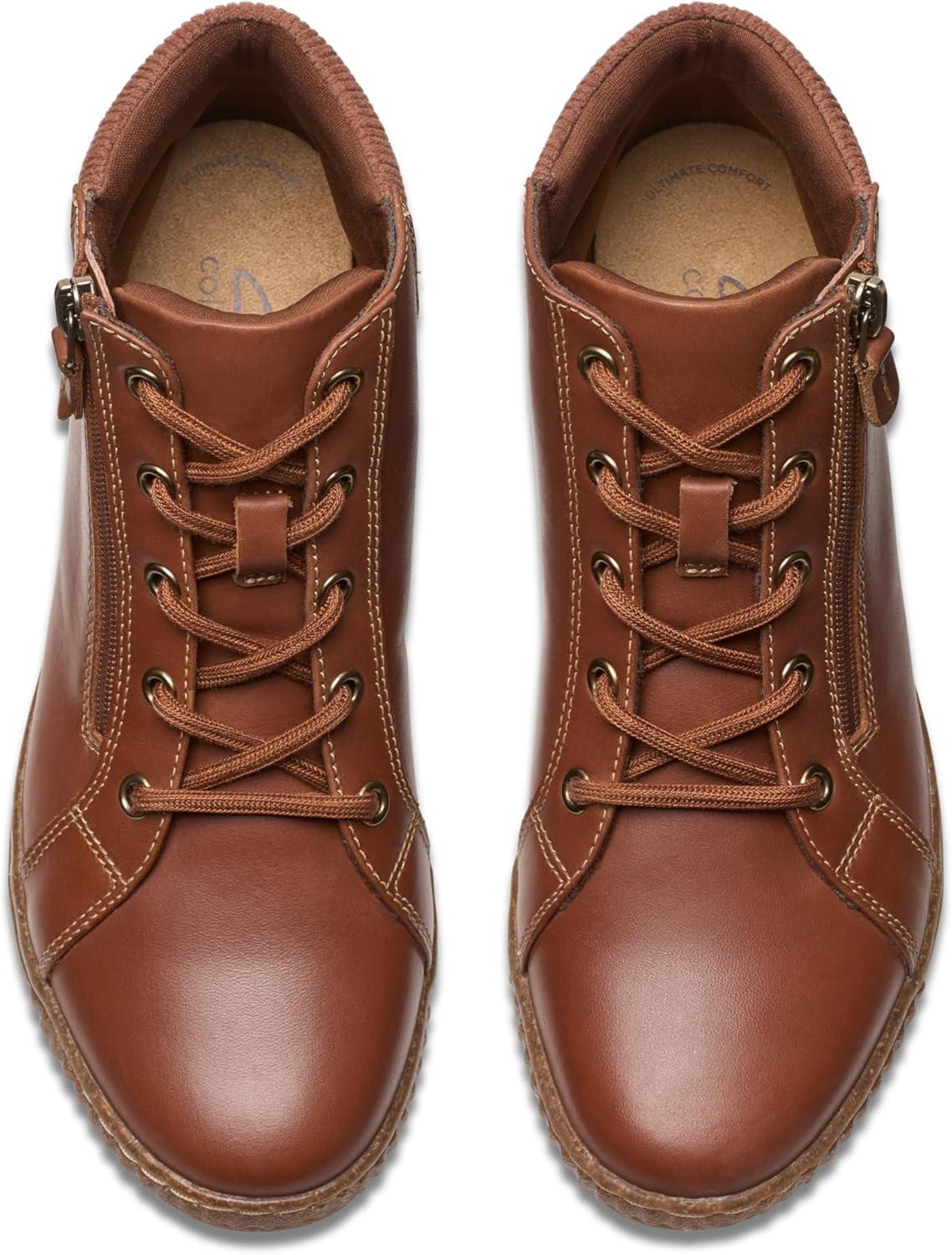 imageClarks Womens Caroline Park Ankle BootTan Combi