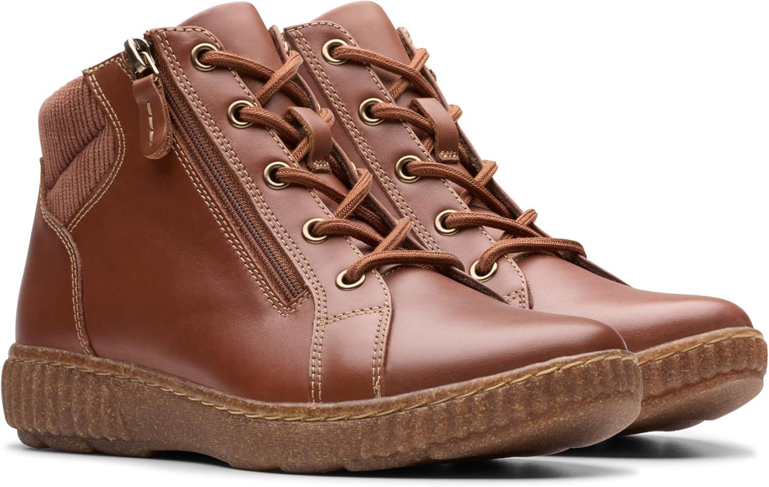 imageClarks Womens Caroline Park Ankle BootTan Combi