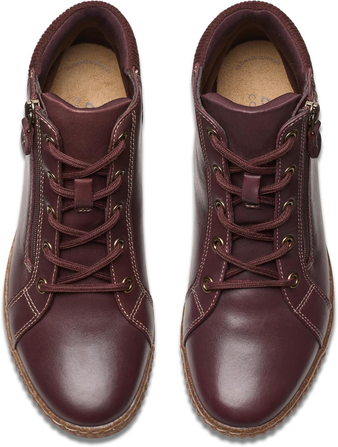 imageClarks Womens Caroline Park Ankle BootWine Combi