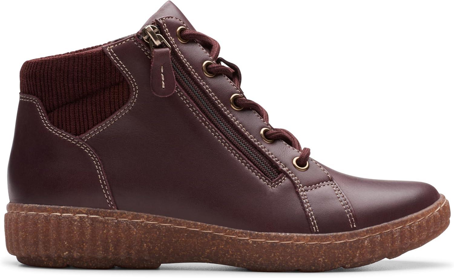 imageClarks Womens Caroline Park Ankle BootWine Combi