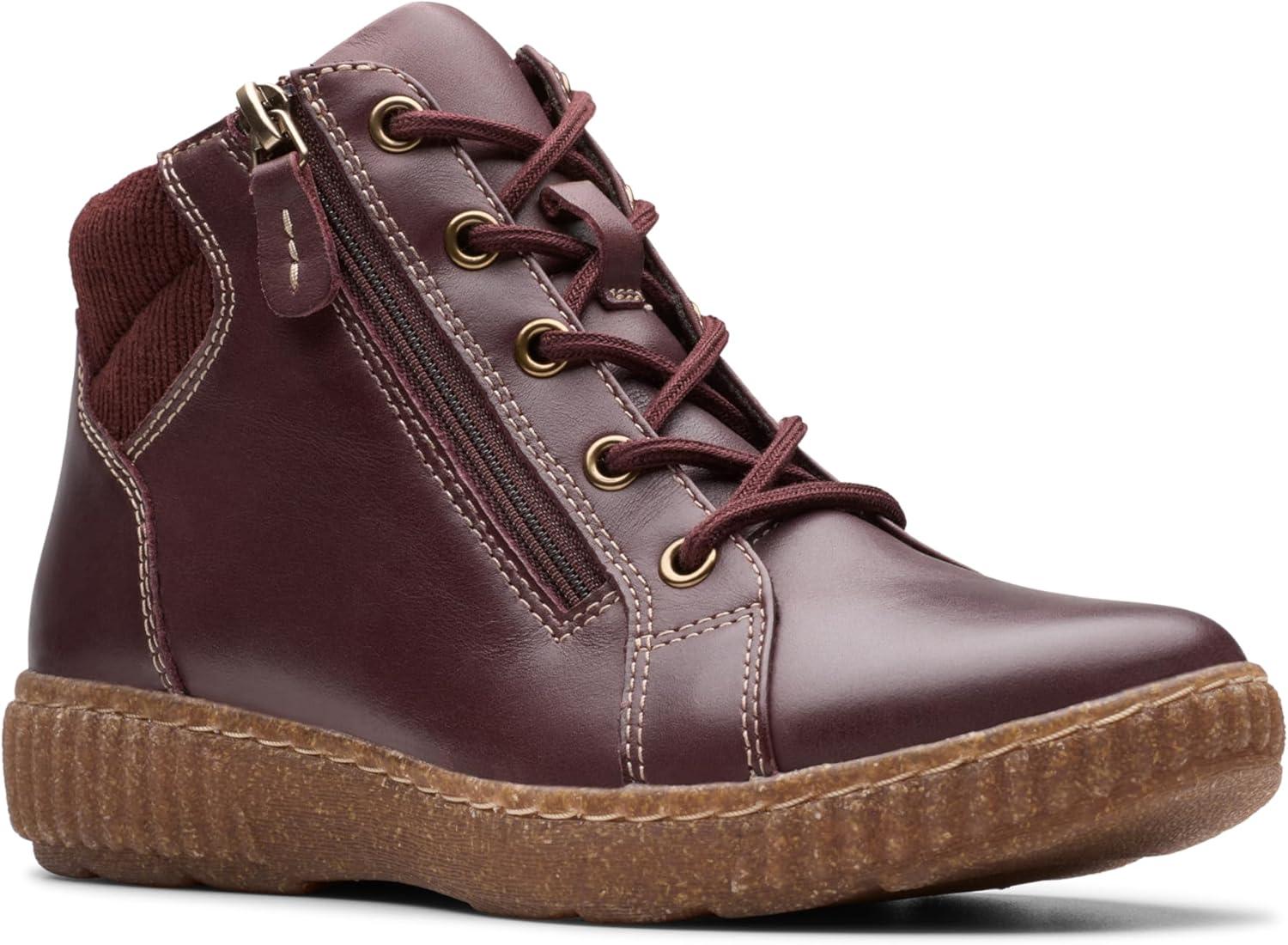 imageClarks Womens Caroline Park Ankle BootWine Combi