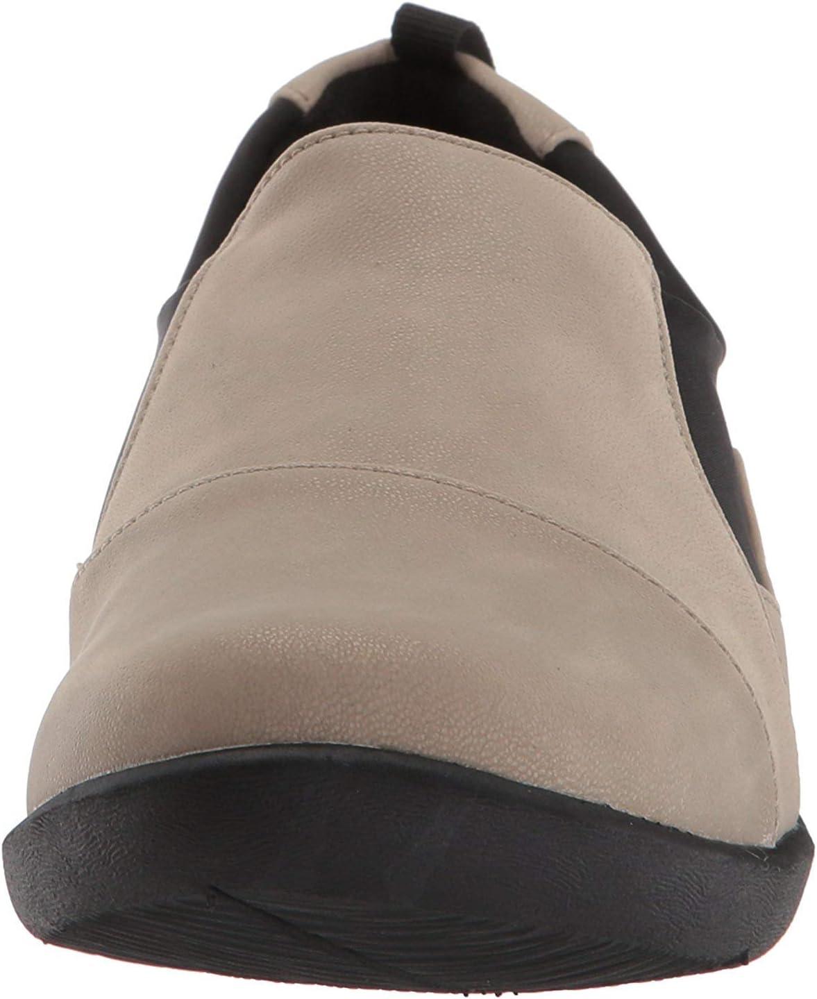 imageClarks Womens CloudSteppers Sillian Paz SlipOn LoaferSand Synthetic Nubuck