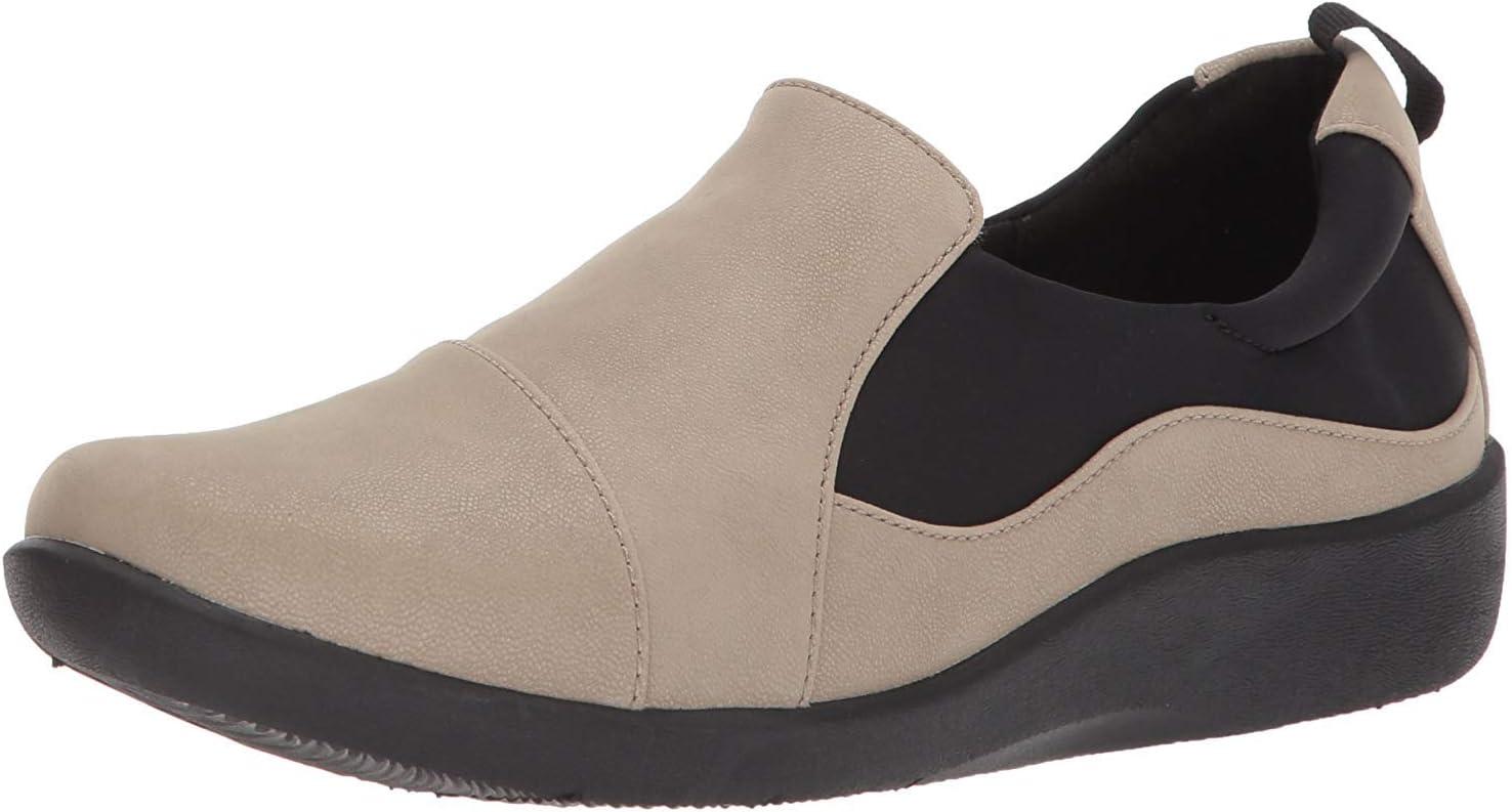 imageClarks Womens CloudSteppers Sillian Paz SlipOn LoaferSand Synthetic Nubuck