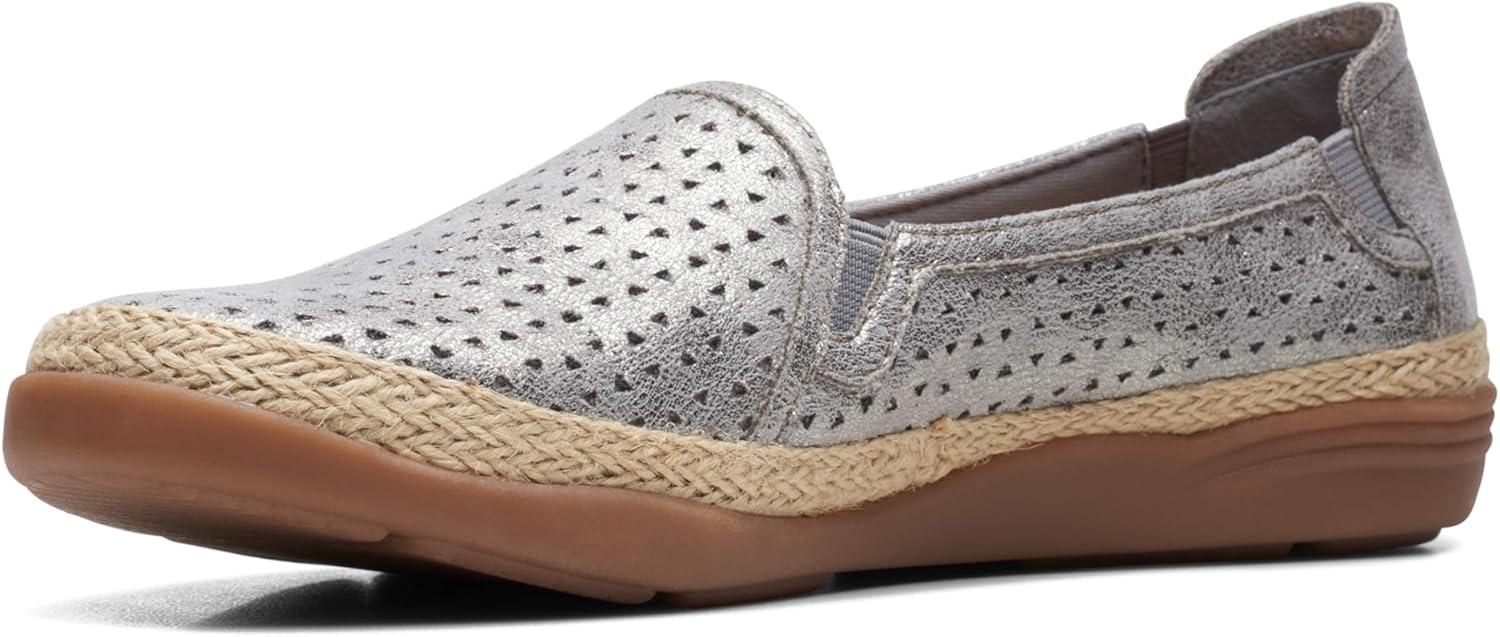 imageClarks Womens Elaina Ruby LoafersPewter Textile