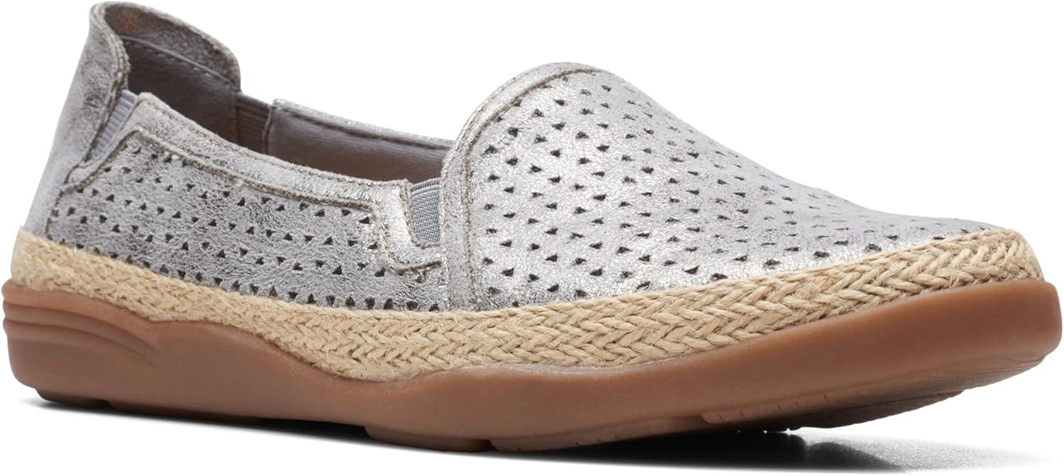 imageClarks Womens Elaina Ruby LoafersPewter Textile