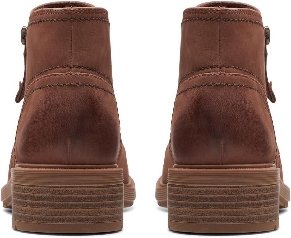 imageClarks Womens Hearth Dove Ankle BootsTan Nubuck