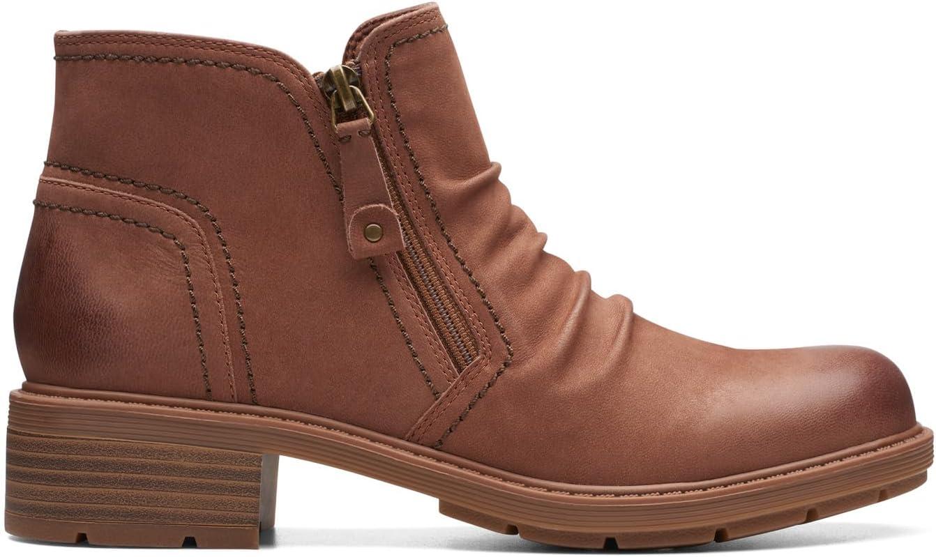 imageClarks Womens Hearth Dove Ankle BootsTan Nubuck