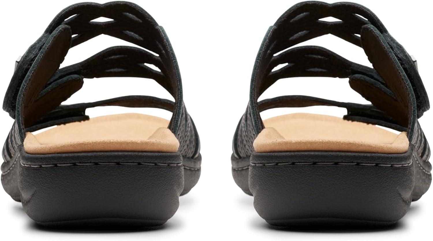 imageClarks Womens Laurieann Ruby Flat SandalBlack Leather