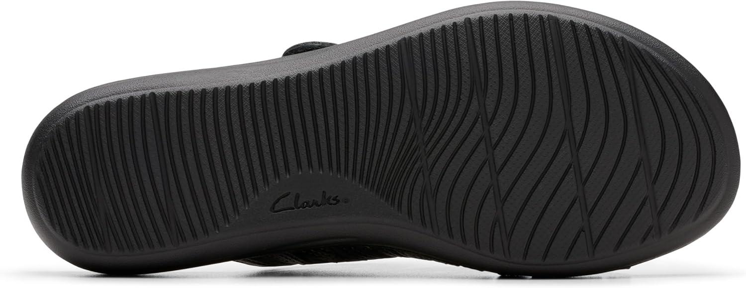 imageClarks Womens Laurieann Ruby Flat SandalBlack Leather