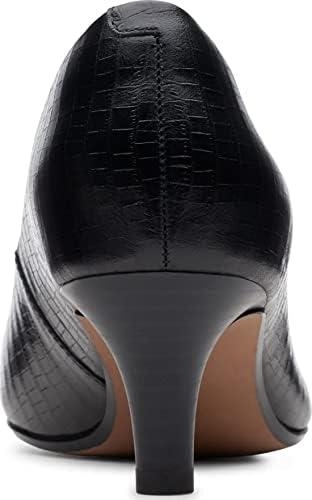 imageClarks Womens Linvale Jerica PumpBlack Croco Leather