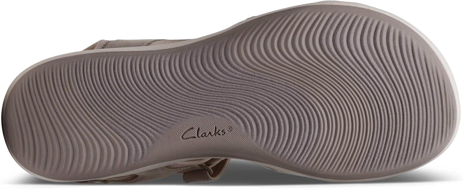 imageClarks Womens Mira Bay Flat SandalsStone Textile