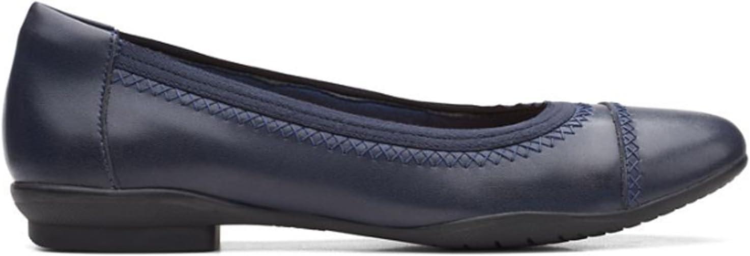 imageClarks Womens Sara Ballet FlatNavy Leather