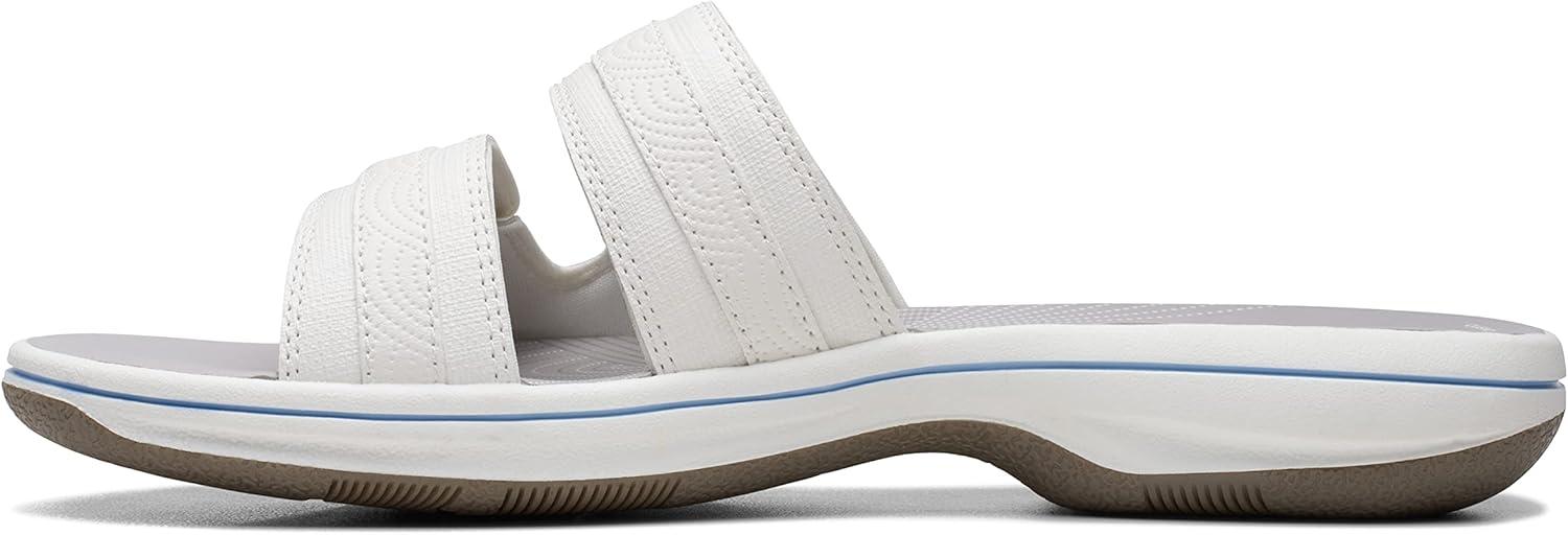 imageClarks womens Breeze PiperSlide SandalWhite