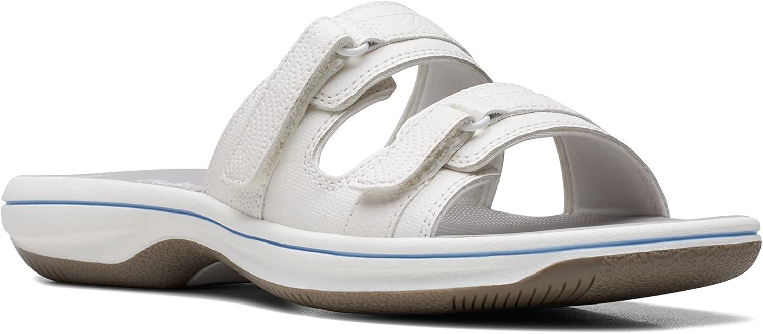 imageClarks womens Breeze PiperSlide SandalWhite