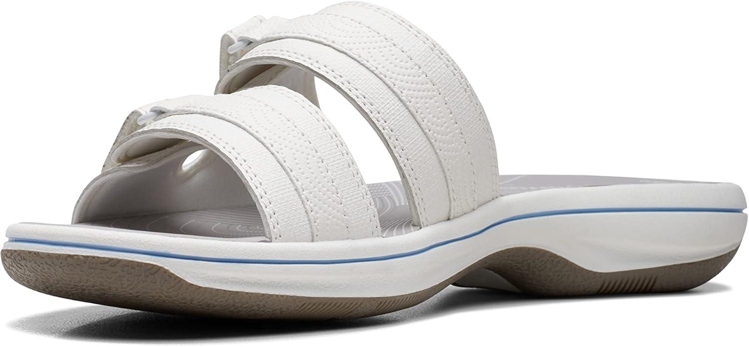 imageClarks womens Breeze PiperSlide SandalWhite